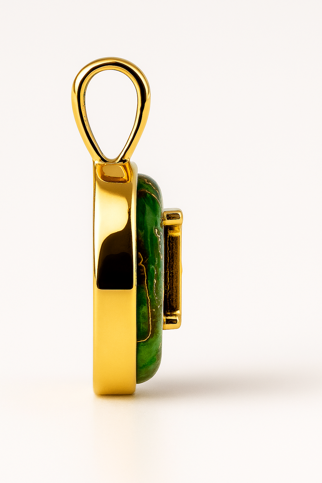 Turquoise & Gold Initial Pendant – Made to Order